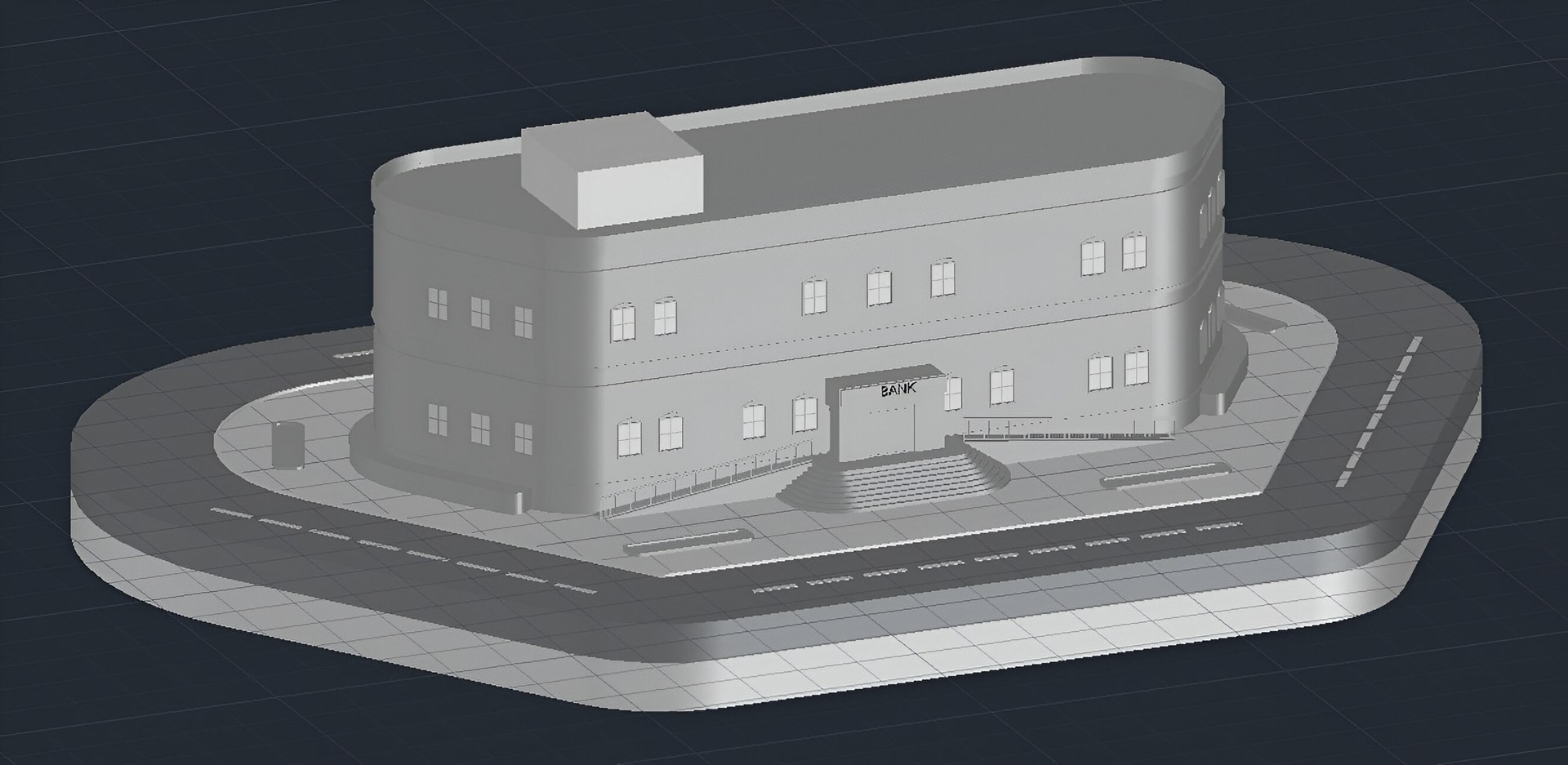 3D Bank Model 3D In Scale Model - TurboSquid 2349333
