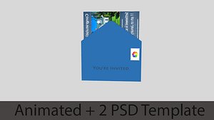 envelope brochure template 3D model