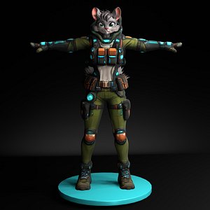 Fox Game Character 3d model 3D model