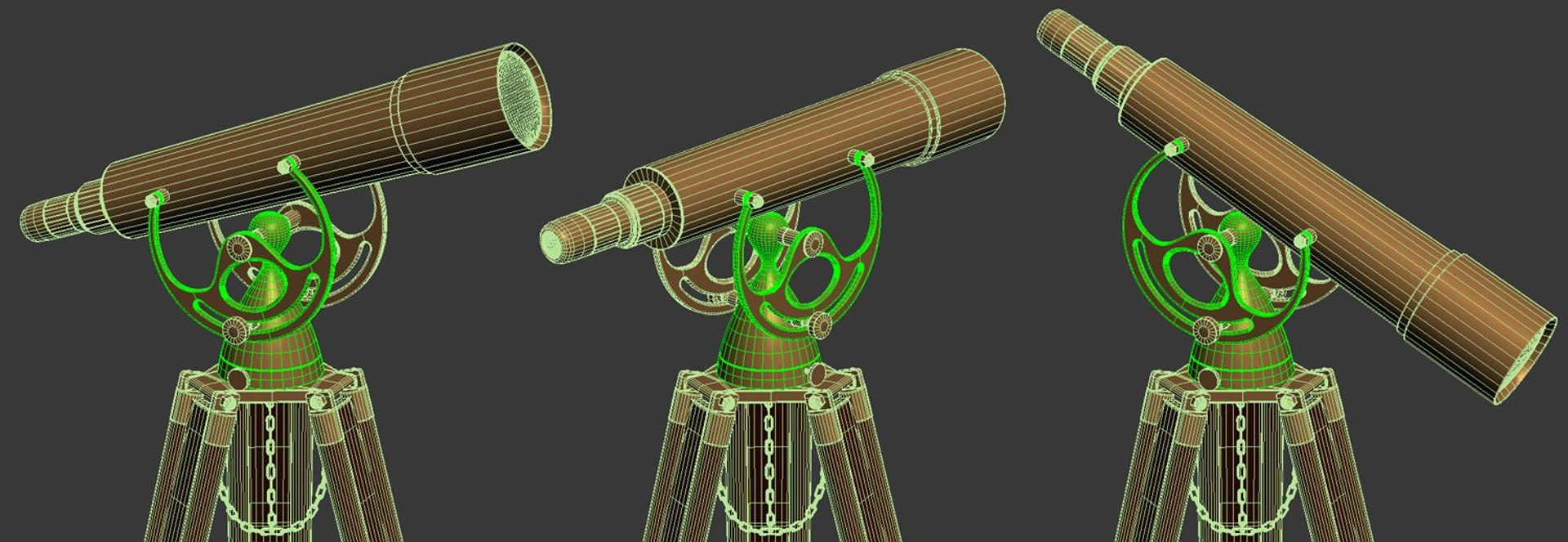 Antique Telescope 3D Model - TurboSquid 730012
