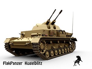 3d model flakpanzer iv kugelblitz panzer tank