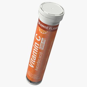 3D model Effervescent Vitamin C Package 25 Tabs