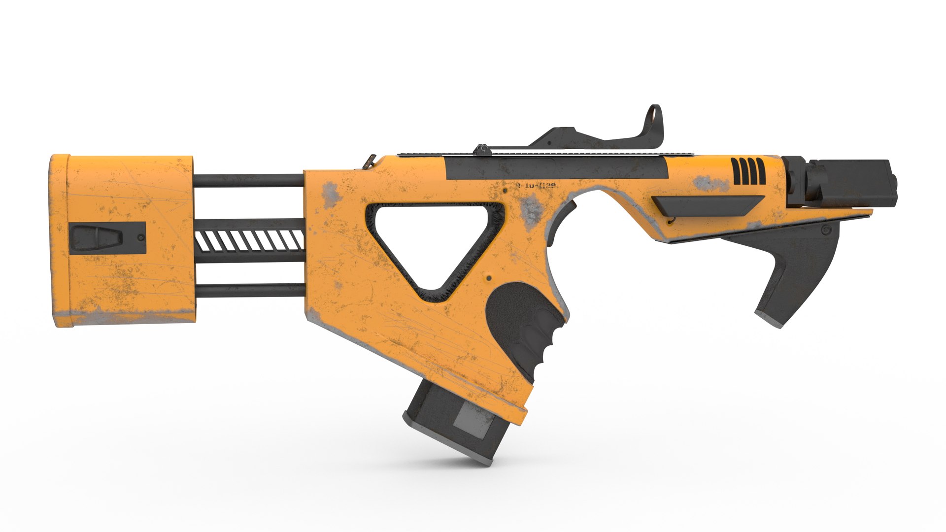 SF 銃使用済み イエロー3Dモデル - TurboSquid 2109455