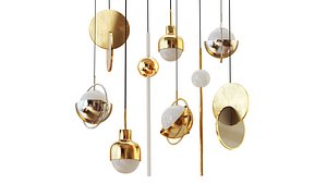 Collection of suspended chandeliers