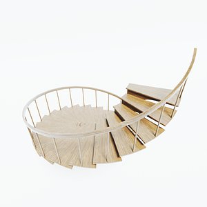 3D Curved Stairs model
