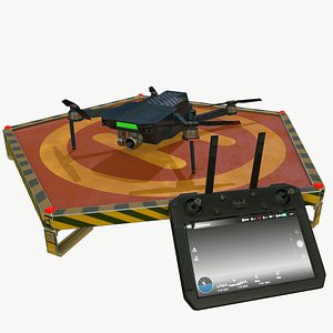 Mini Drone   Quadcopter 3D model