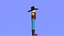 Minimal Cowboy 3D Cartoon Character