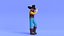 Minimal Cowboy 3D Cartoon Character