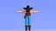 Minimal Cowboy 3D Cartoon Character