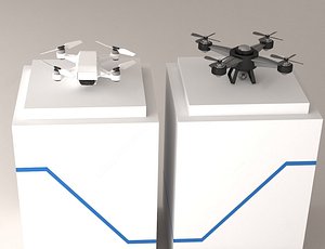 Quadcopter Drones Collection Aircraft Drone 3D model