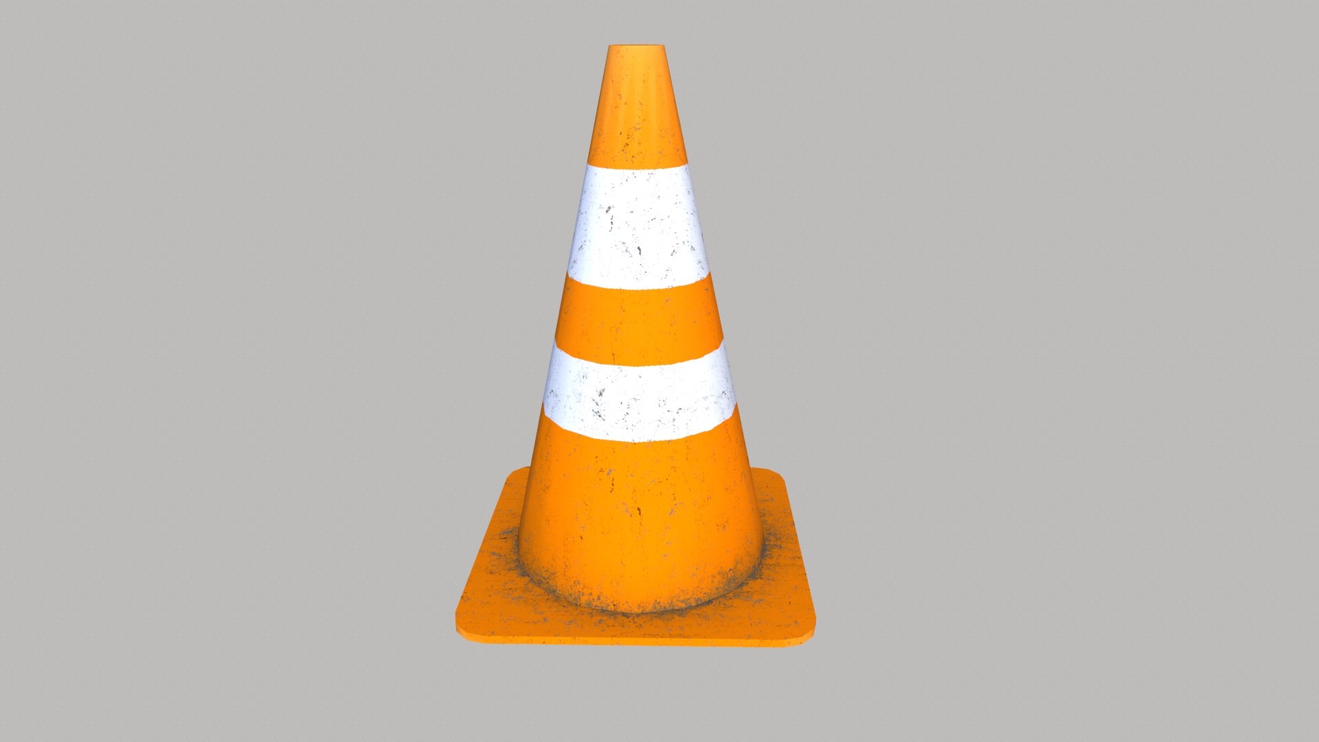 3D Traffic Cone 50cm Orange Dirty - TurboSquid 2339214