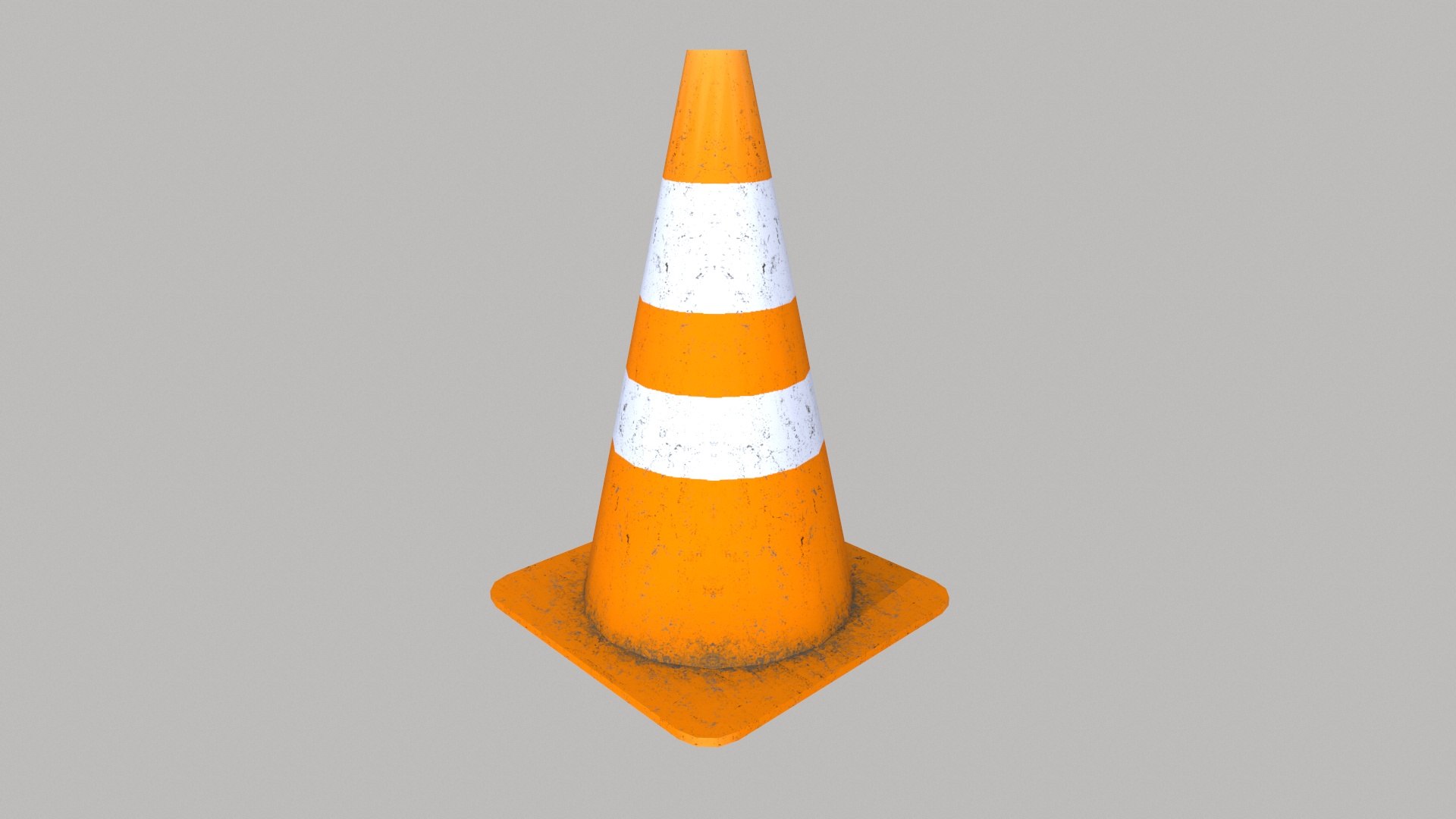 3D Traffic Cone 50cm Orange Dirty - TurboSquid 2339214