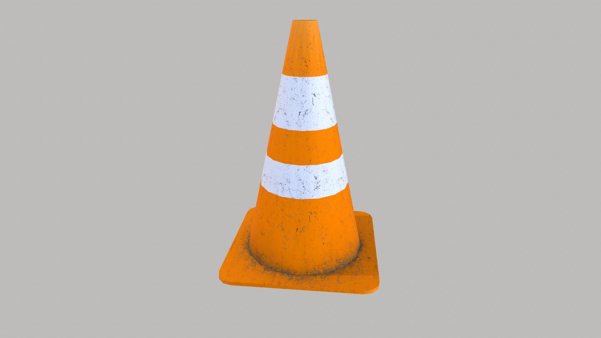 3D Traffic Cone 50cm Orange Dirty - TurboSquid 2339214
