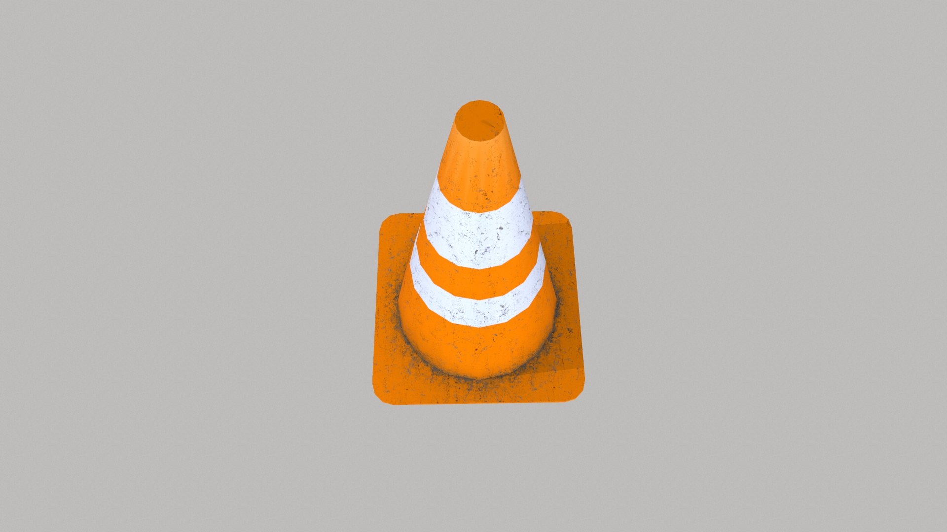 3D Traffic Cone 50cm Orange Dirty - TurboSquid 2339214