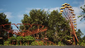 3D Romashka Carousel Pripyat Amusement Park model