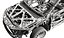 3D electric car chassis model