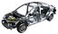 3D electric car chassis model