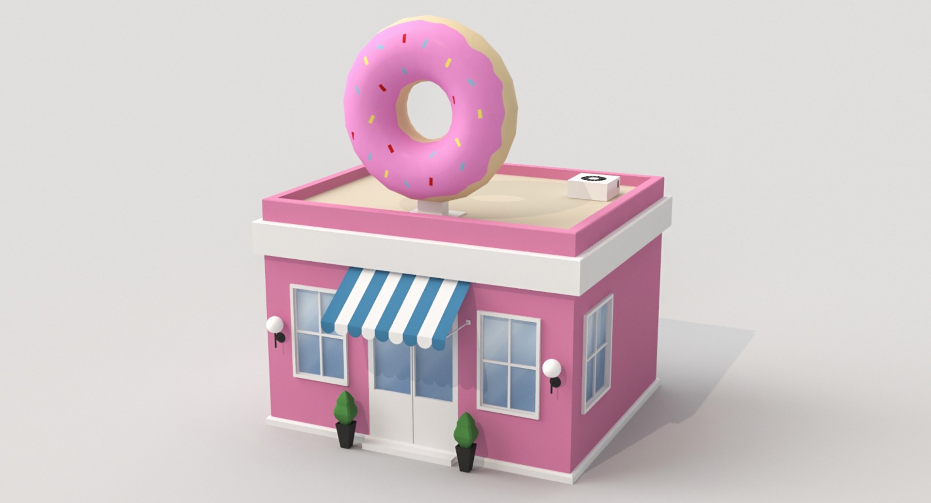 cartoon buildings - 5 3D model https://p.turbosquid.com/ts-thumb/KN/W3r0Gm/OXbDFAHP/donutsshop2/jpg/1524920440/1920x1080/fit_q87/3ddd508e04f1339db3dc3040b0ea361b22273ac9/donutsshop2.jpg