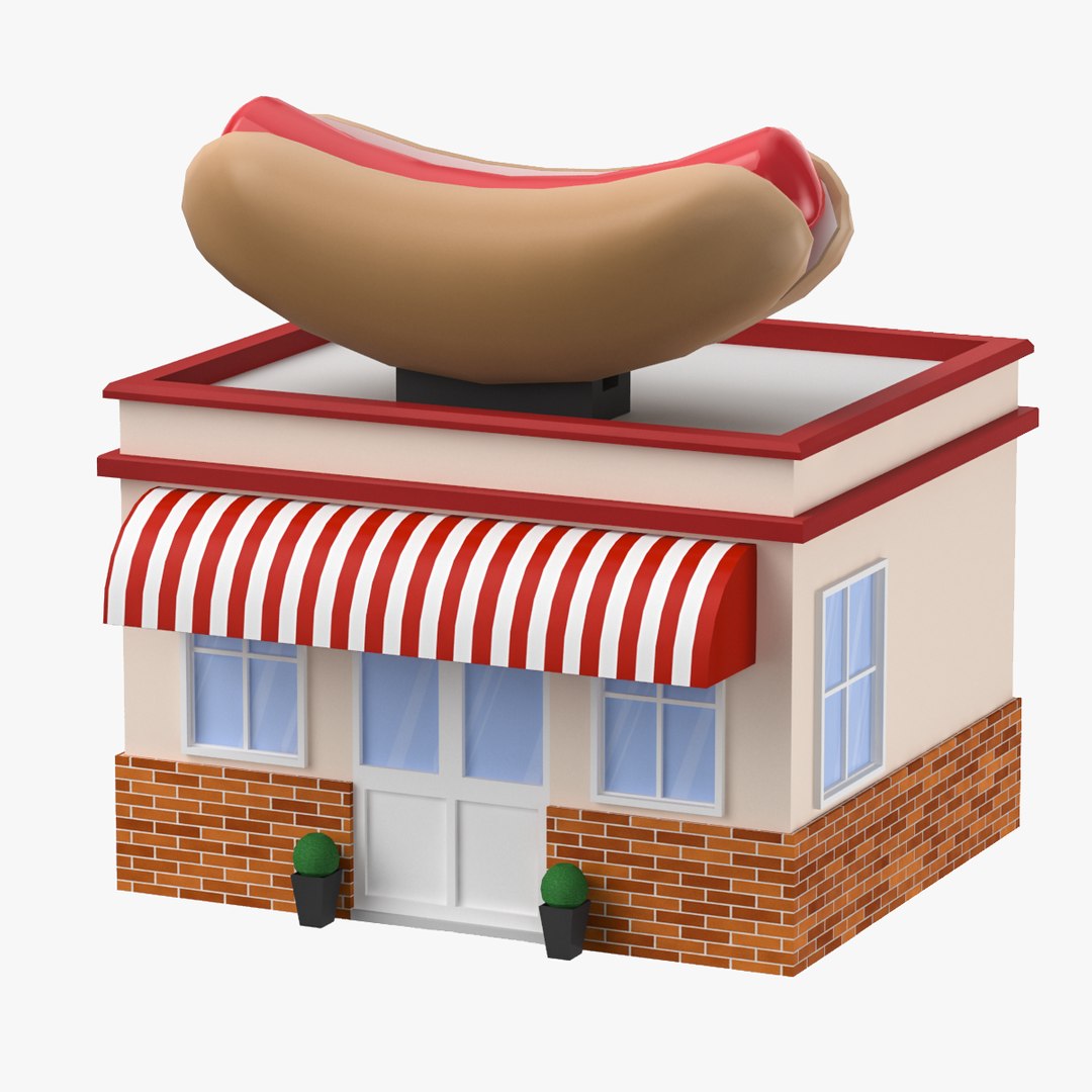 cartoon buildings - 5 3D model https://p.turbosquid.com/ts-thumb/KN/W3r0Gm/mJ6753FC/hotdogplace1/png/1525872287/1920x1080/fit_q87/98251558a43af7b6d89fd547957c2157f3d8c3b9/hotdogplace1.jpg