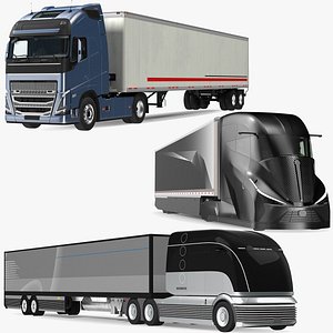 Heavy Duty Truck with Trailers Collection 2
