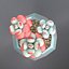 3D Flower in a pot succulent