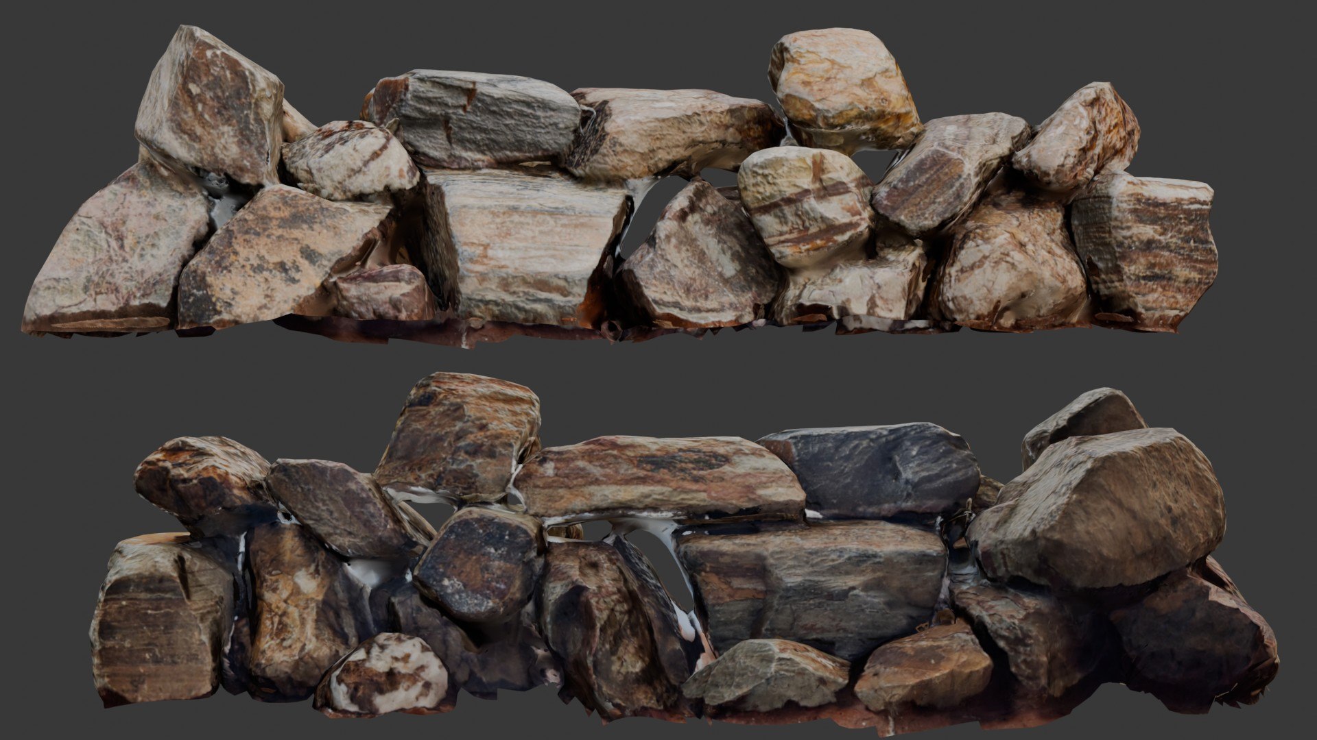 modelo 3d Escaneo de rocas naturales apiladas - TurboSquid 2405952