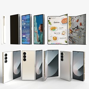 Samsung Galaxy Z Fold 6 White with pencil