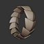 Desert Fang Ring - Futuristic Sci-Fi Modular Jewelry 3D Print 20