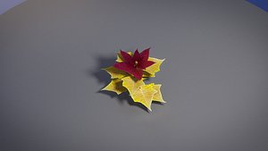 3D Poinsettia 002 model