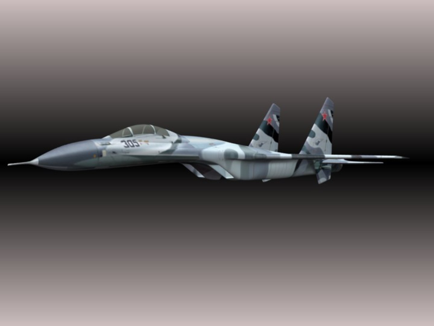 Free Flanker Su-27 27 3d Model