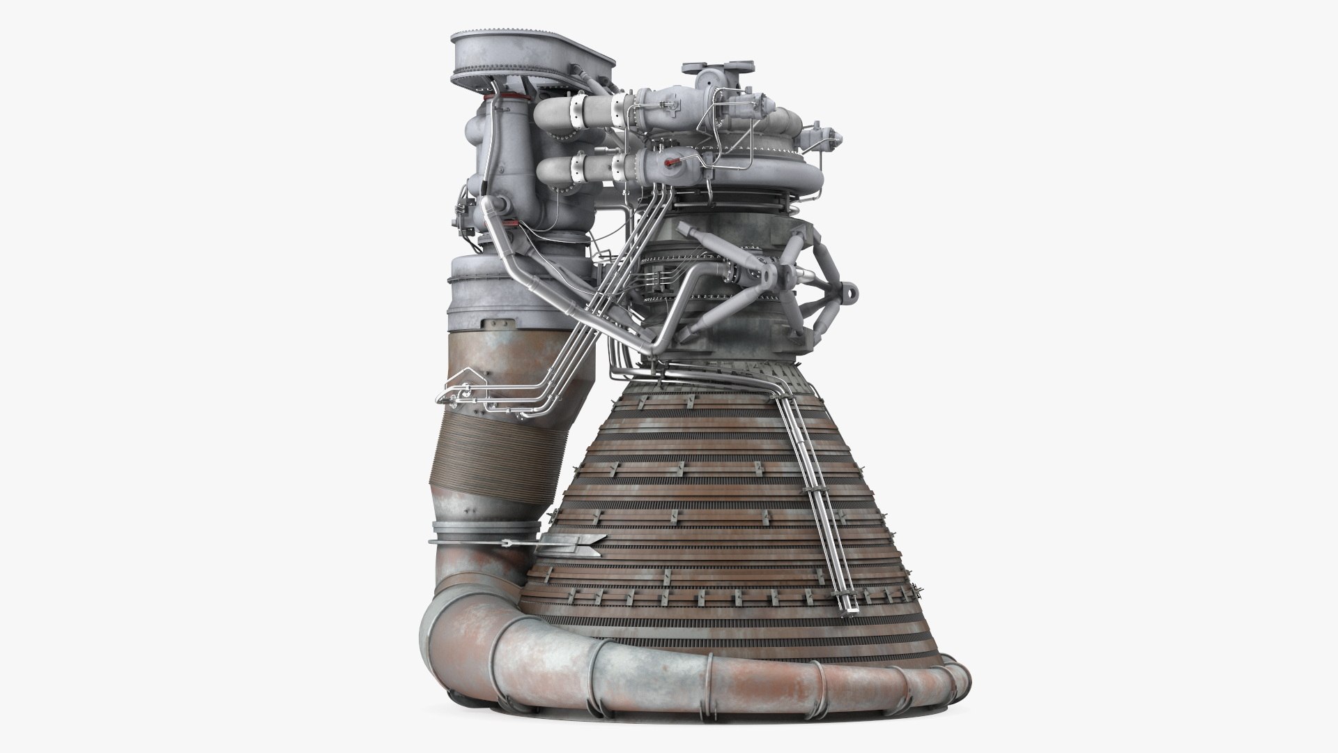Rocket Engine F-1 3D model preview