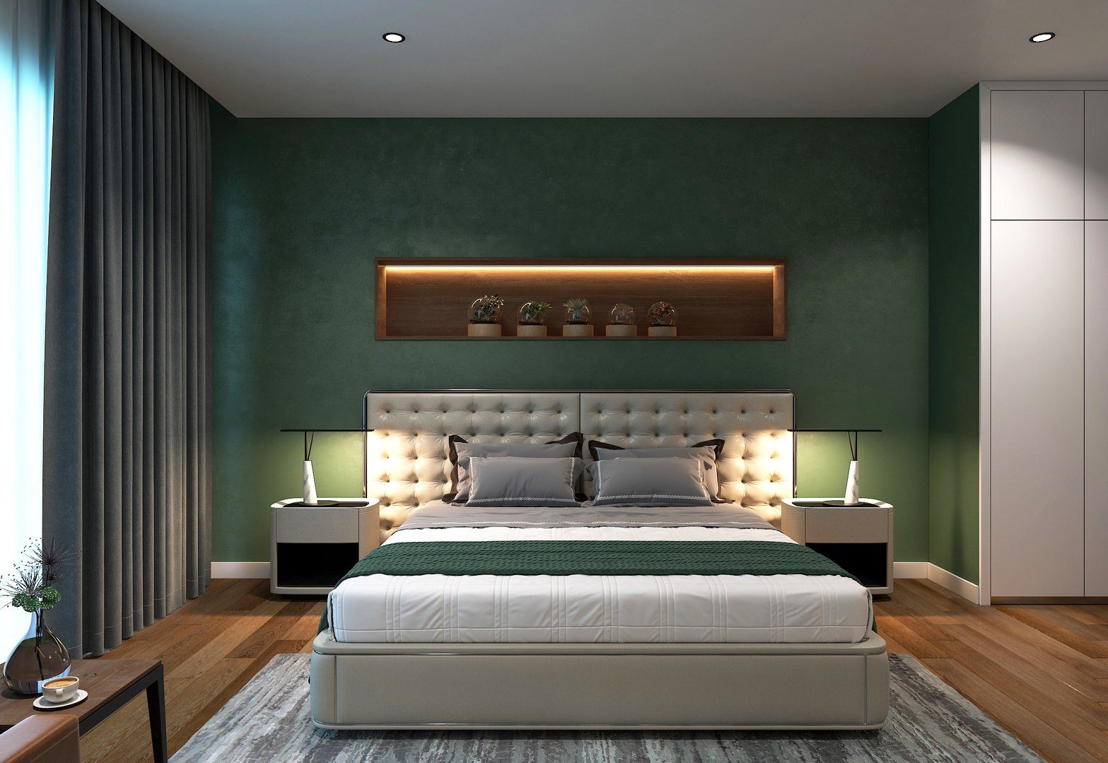 3D modern interior bedroom - TurboSquid 1481790