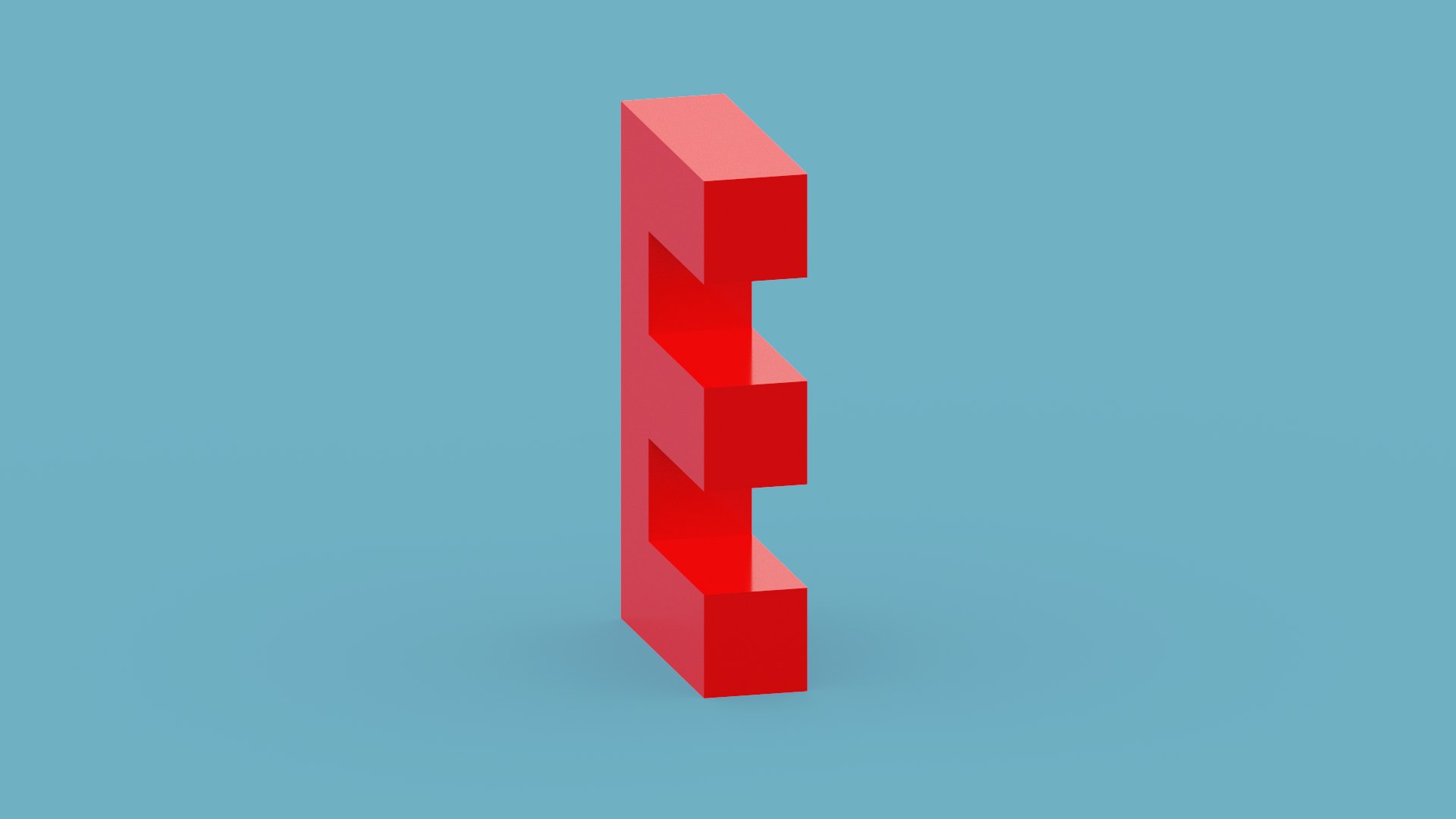 3D Pixel Letter E - TurboSquid 1981090