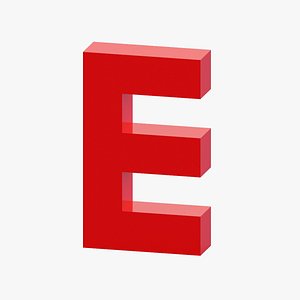 3D Pixel Letter E