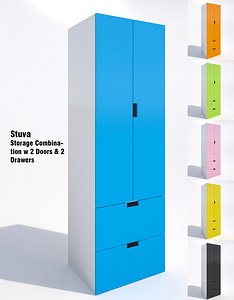 3d ikea stuva storage cabinet model