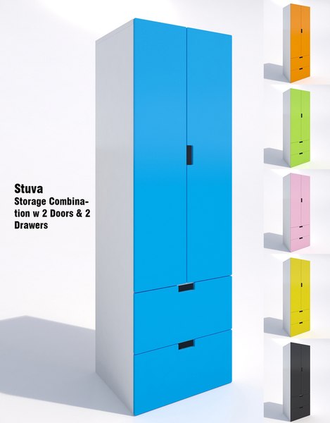 3d ikea stuva storage cabinet model