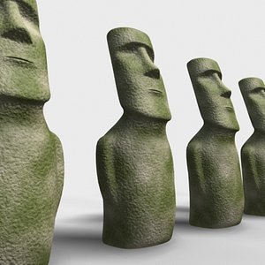 moai sculpture 3d max