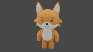 Cute Fox Model 3D