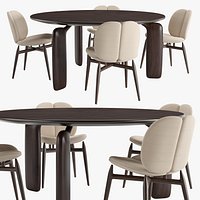 Roche Bobois PULP round dining table set