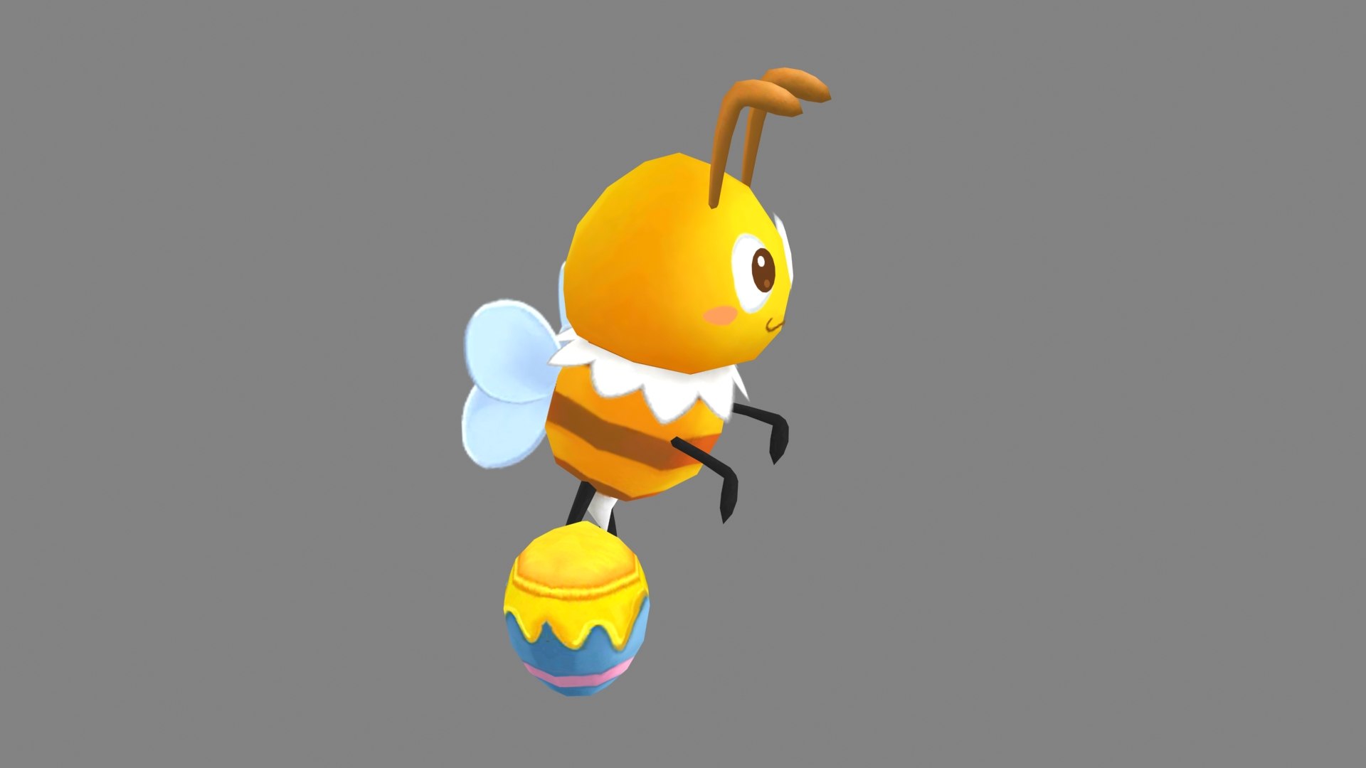 Cartoon Bee - Honey Low-poly 3D Model 3D - TurboSquid 1949599