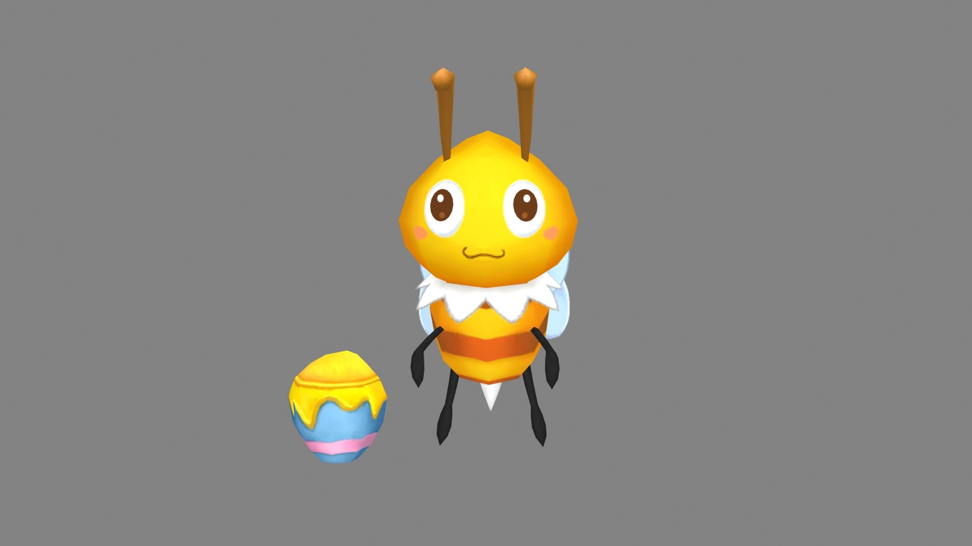Cartoon Bee - Honey Low-poly 3D Model 3D - TurboSquid 1949599