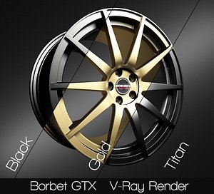 borbet gtx rim 3D model
