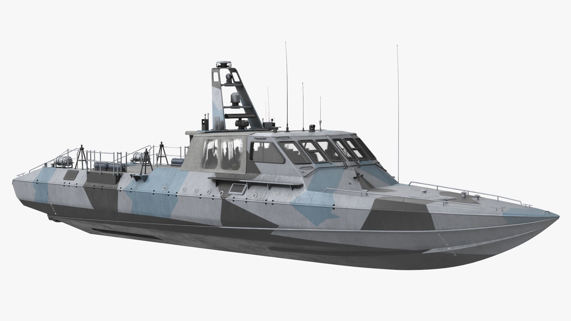 Special Operations Craft Mark V Camo Light 3D model preview