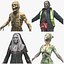 4 EINZIGARTIGE ZOMBIES PBR