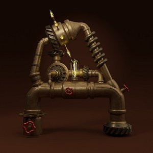 3D pipes cogs letter