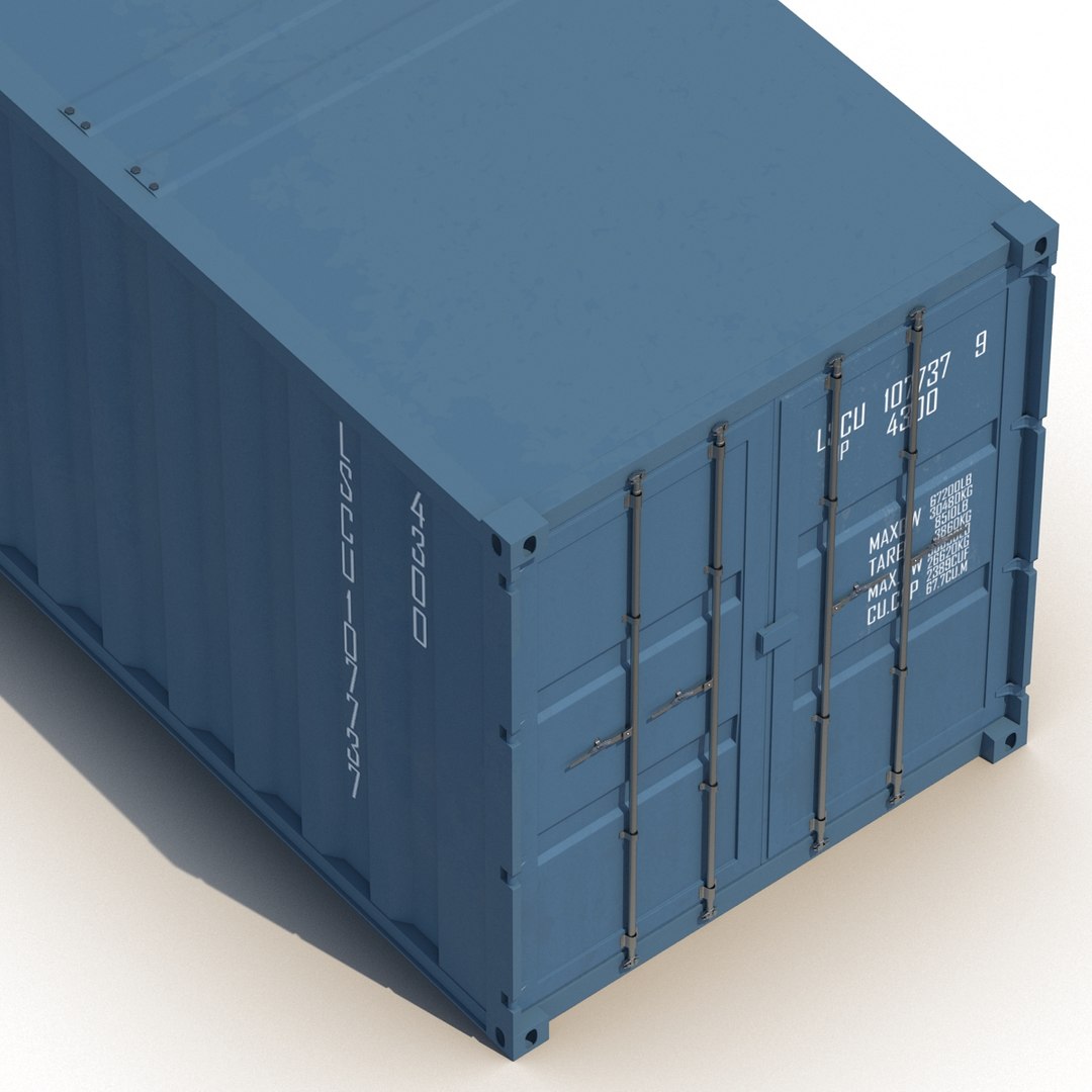 48 Ft Shipping Iso Container 3d Model