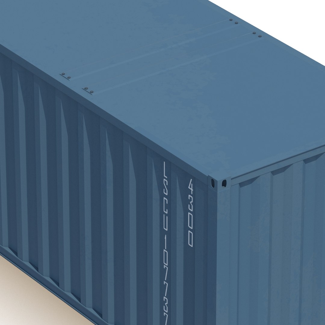 48 Ft Shipping Iso Container 3d Model