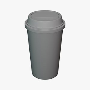 3D Basic Kraft Coffee Cup - Geometry Only No Textures No Materials