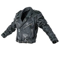 Jacket Moto Black Leather Closed Women Men Clothing