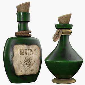 Old Bottles Collection 3D model